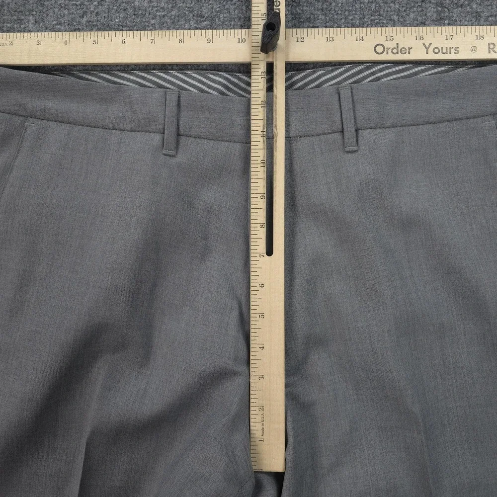 Hugo Boss Pants Mens 38x33 Gray Cagan 100% Virgin‎ Wool Dress Slacks Business